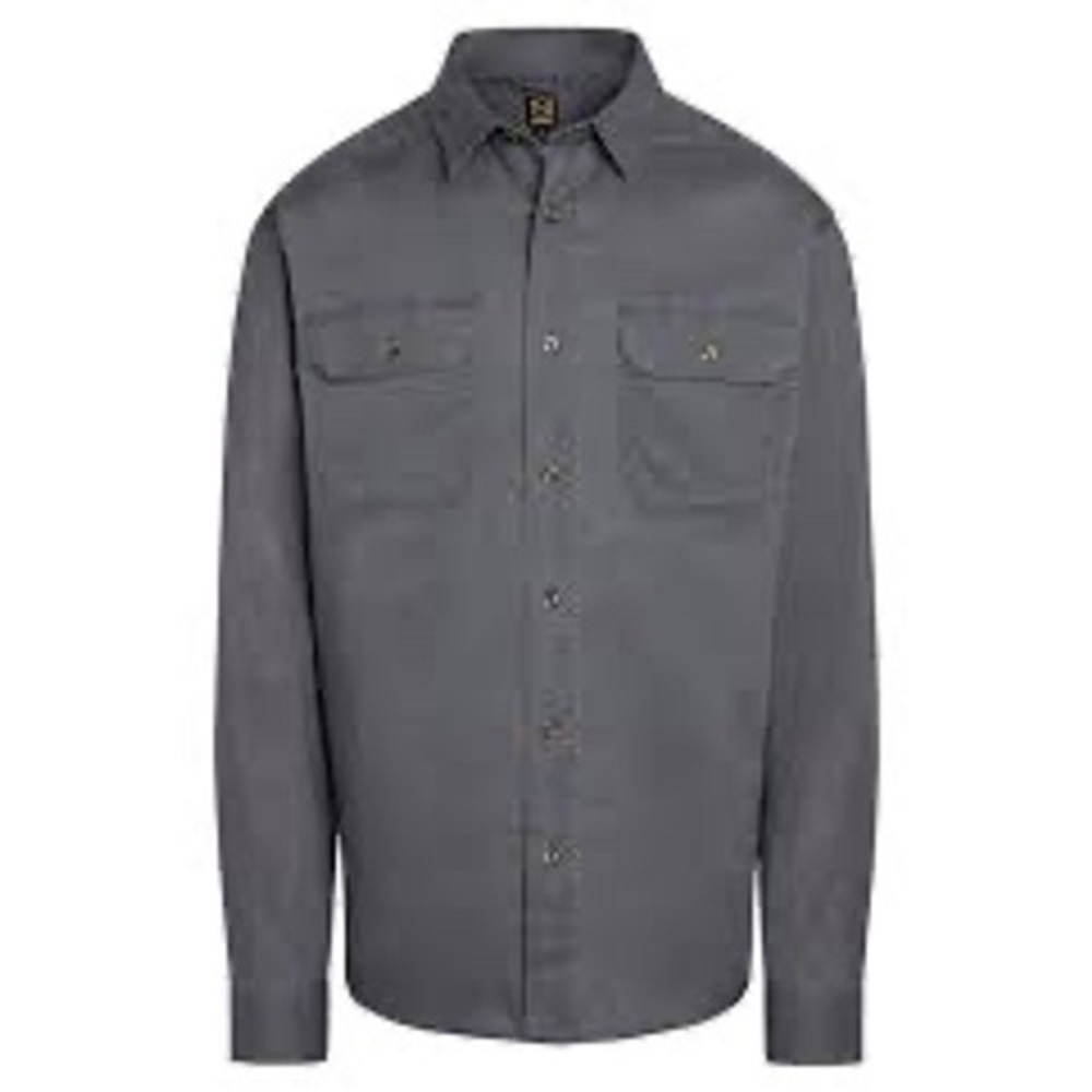 Noble Outfitters Generations Work Shirt Mens XXL Tall Gray Canvas Button Down